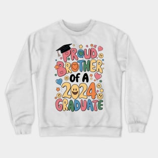 Proud Brother of a 2024 Graduate Senior Class Graduation Shirts for Family Party Crewneck Sweatshirt